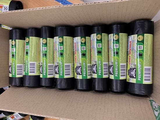 Мешки для мусора 30 л, 20 мкм, черные, ПСД, прочные (в рулоне 20 шт, 50х60 см) Мирпак - Вид 5